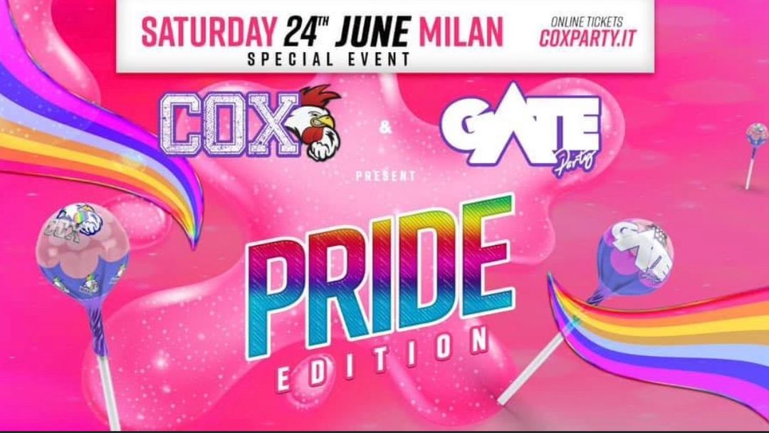 Cartell de l'esdeveniment PRIDE MILANO - Cox Party & Gate Party