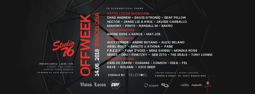 Copertina evento Private Castle - Studio76 | Off Week 2018