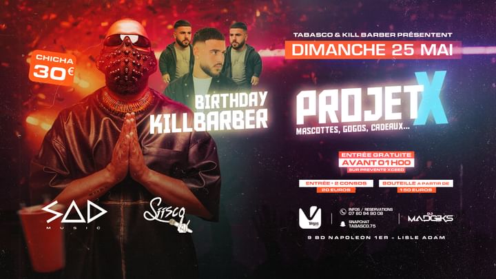 Cover for event: PROJET X // KILL BARBER
