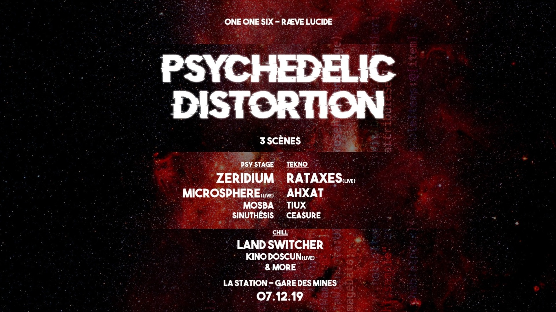 Psychedelic Distortion - 3 stages : Psytrance Tekno Chill image