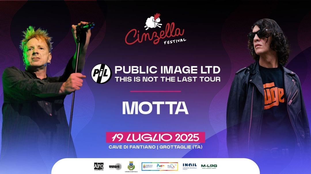 Capa do evento PUBLIC IMAGE LTD. (PiL) + MOTTA x "CINZELLA FESTIVAL 2025"