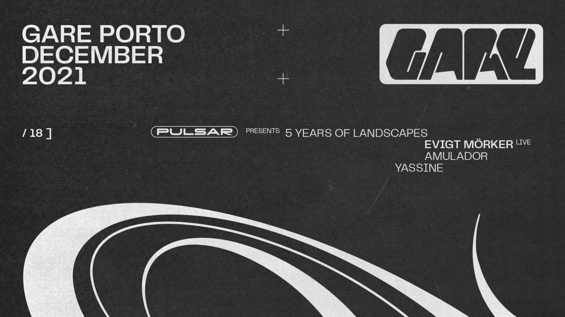 PULSAR * 5 Years of LANDSCAPES * Evigt Mörker Live + Amulador + Yassine image