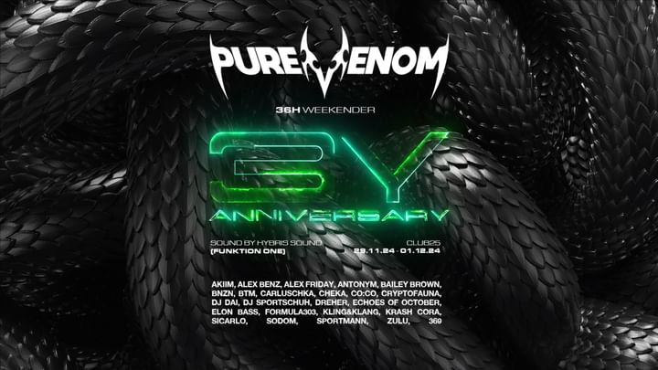 Cover for event: PURE VENOM 3YEAR ANNIVERSARY - ONE LAST DANCE