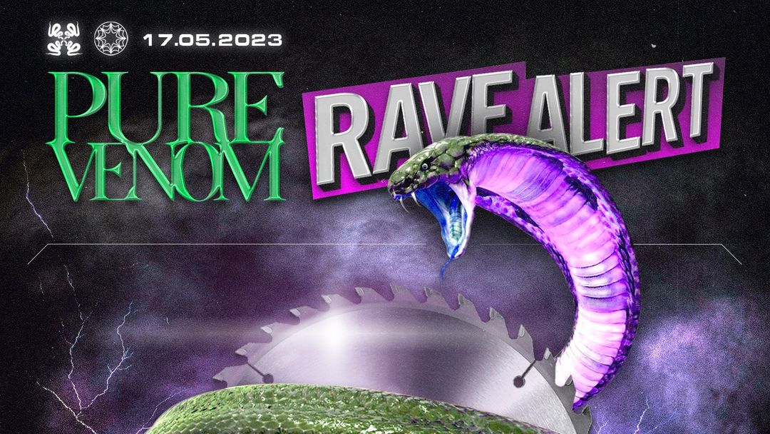 Capa do evento PURE VENOM X RAVE ALERT w. JACIDOREX, CLAIR AKA BRULEE, YÅ