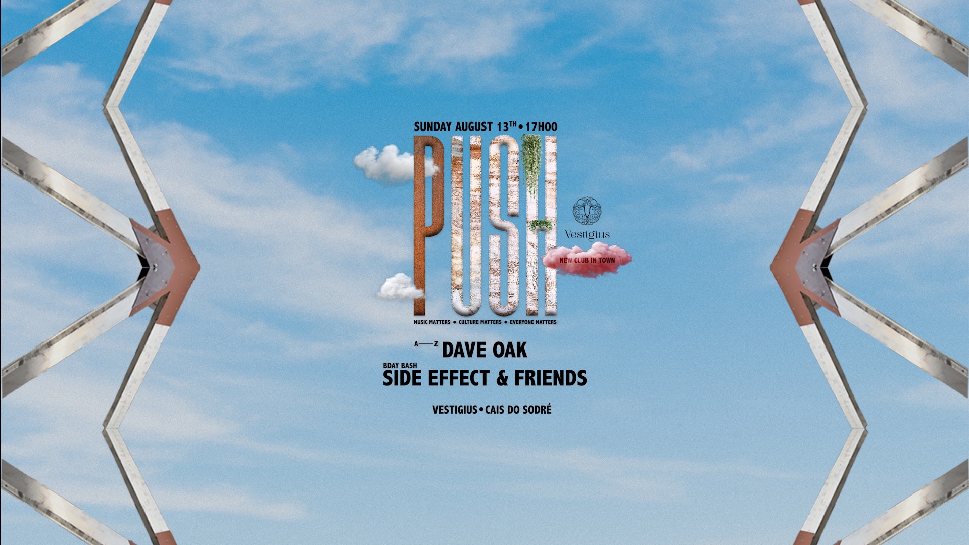 PUSH Sunset @ Vestigius Club w/ Dave Oak, Side Effect & Friends image