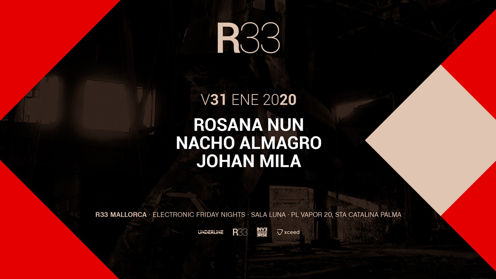 R33 Mallorca presenta: Rosana Nun - Nacho Almagro - Johan Mila