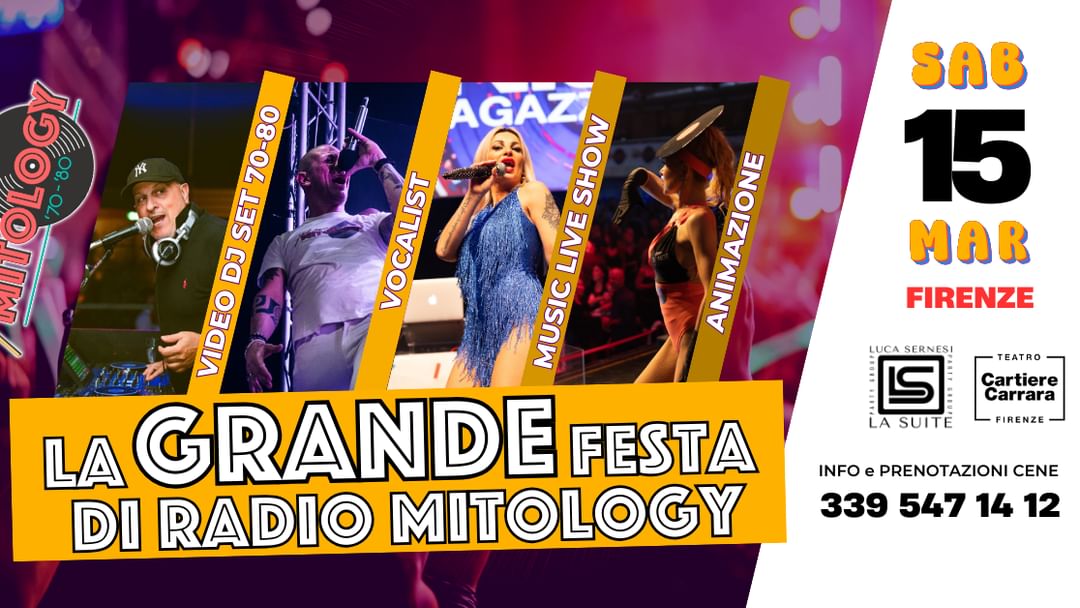 Radio Mitology 70-80 @ Tuscany Hall Firenze - FESTA DI FINE ESTATE event cover