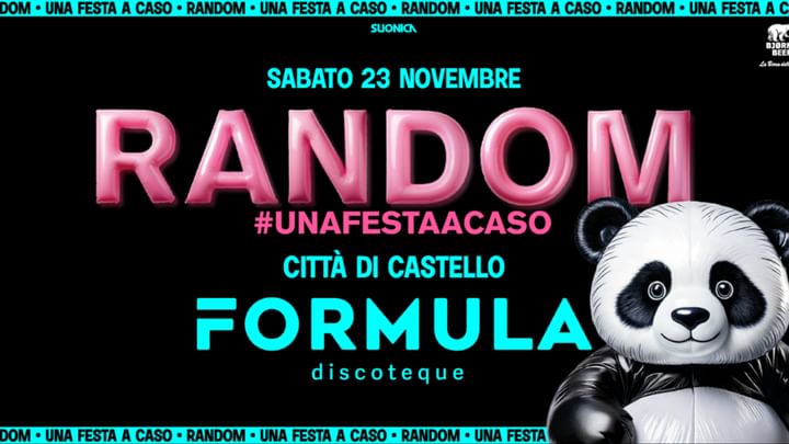 Cover for event: RANDOM® at FORMULA | Sabato 23 Novembre