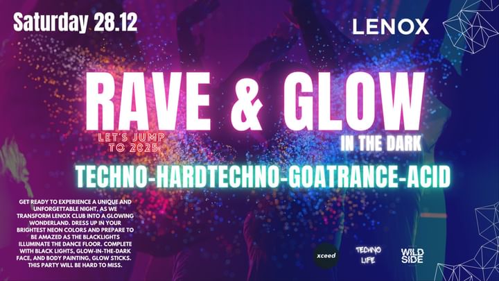 Cover for event: Rave & Glow in the DARK XXL: TECHNO / GOATRANCE / HARDTECHNO