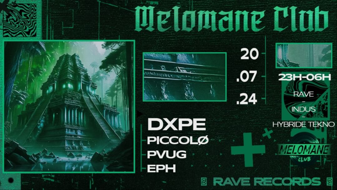 Rave Records invite : DXPE - PVUG - PICCOLØ - EPH event cover