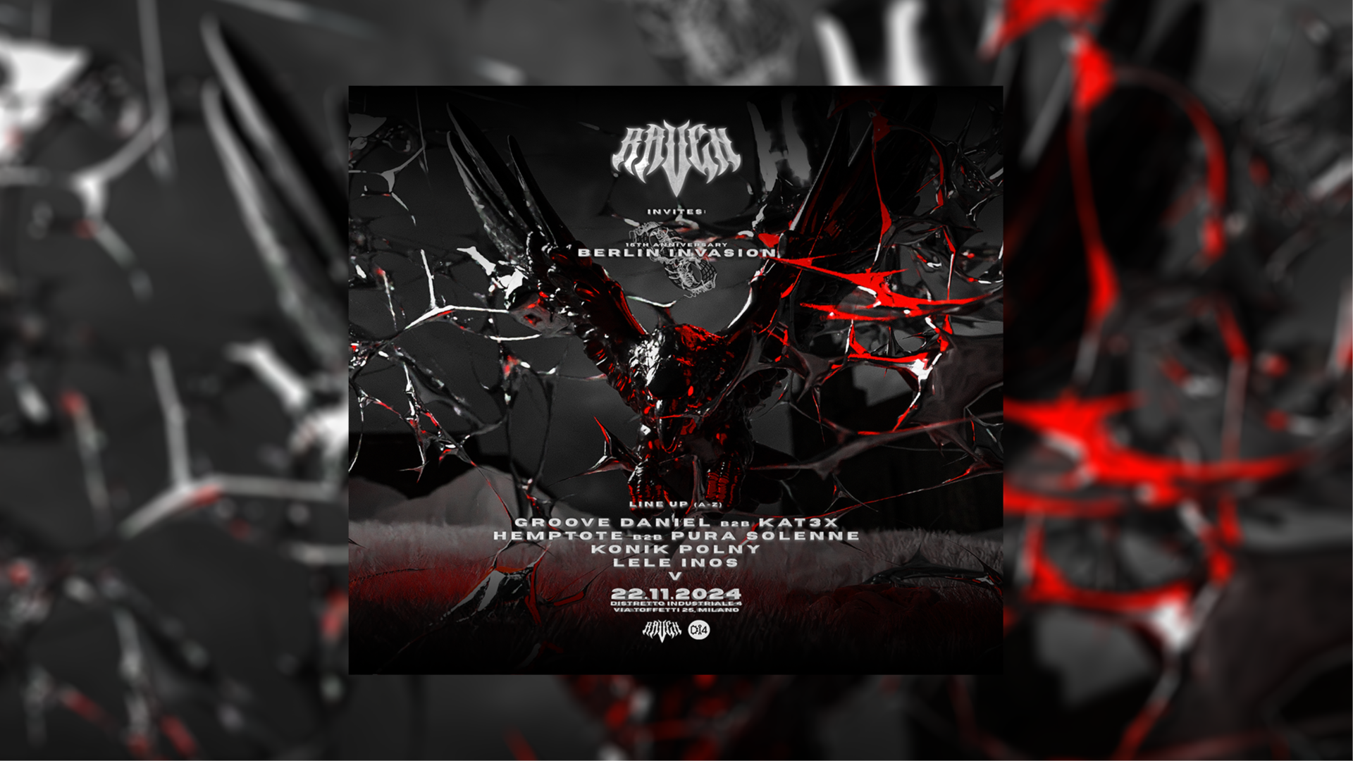 RAVEN invite BERLIN INVASION 15th ANNIVERSARY image