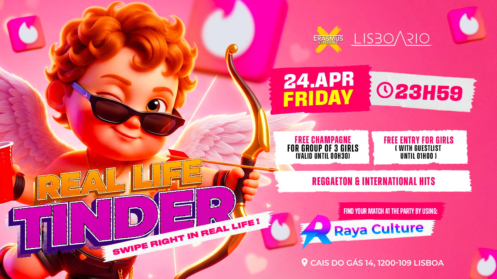 REAL LIFE TINDER ⭕️ | Internacional Hits & Reggaeton - Free for Girls until 1am image