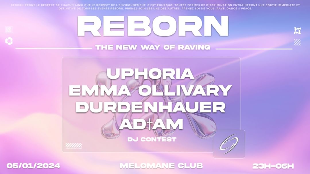REBORN #1 - UPHORIA, DURDENHAUER, Emma Ollivary, AD†AM event cover