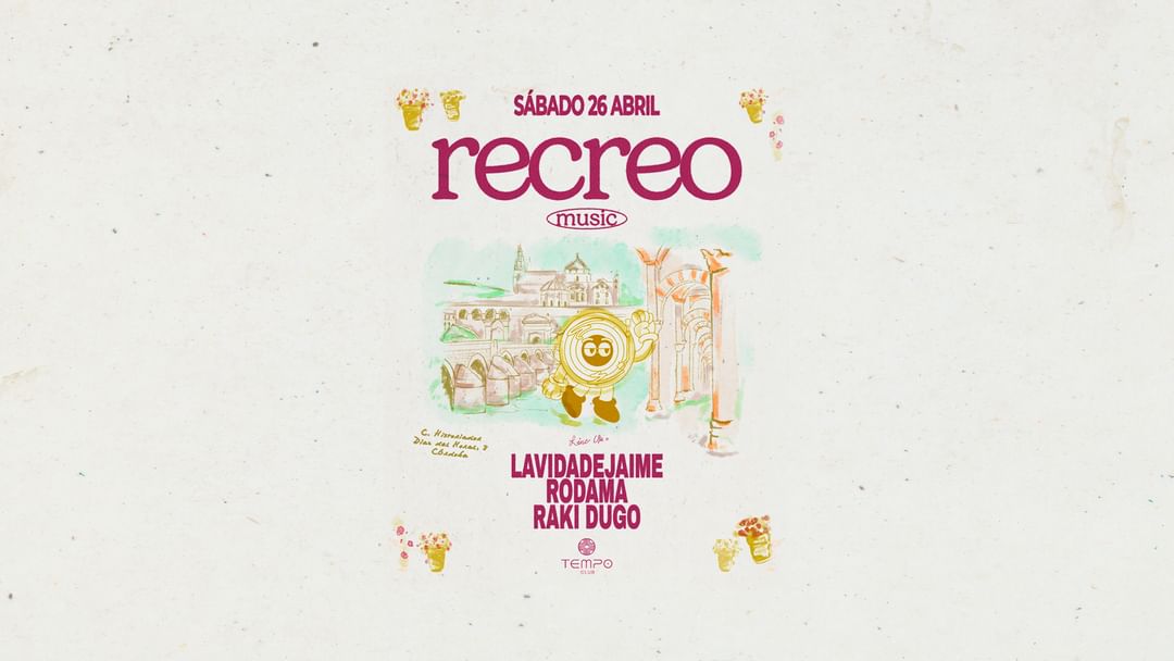 RECREO CON LAVIDADEJAIME, RODAMA Y RAKI DUGO-Eventplakat