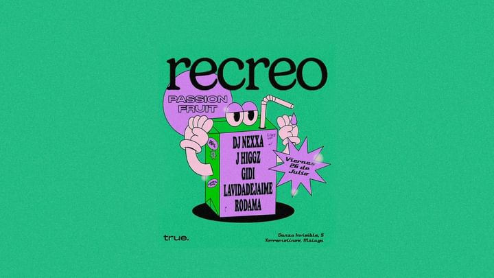 Cover for event: RECREO x PASSION FRUIT CON DJ NEXXA, J HIGGZ, GIDI, LAVIDADEJAIME Y RODAMA