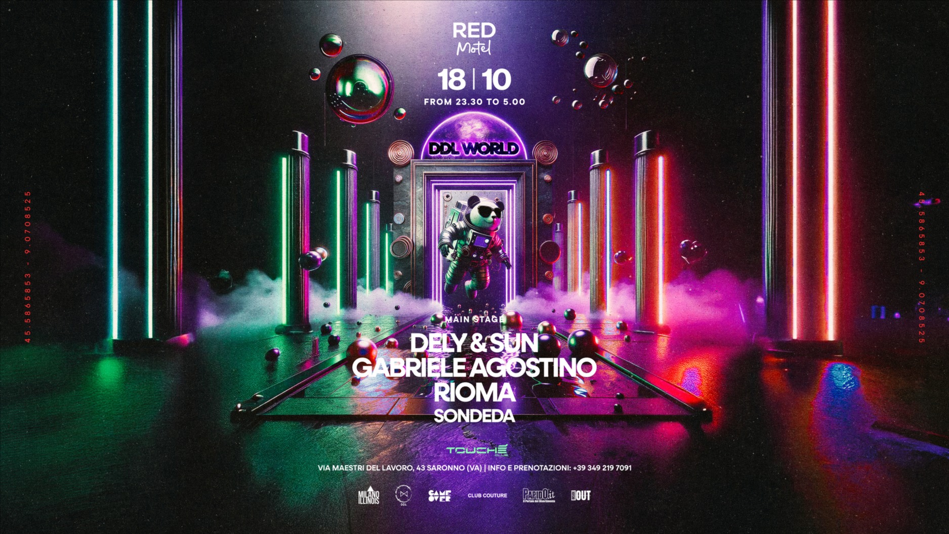 Red Motel DDL World ◉ Friday 18th October @Touché Club