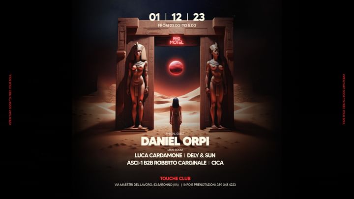 Cover for event: Red Motel presents: DANIEL ORPI & Many More  - Friday 1 December  @Touché Club