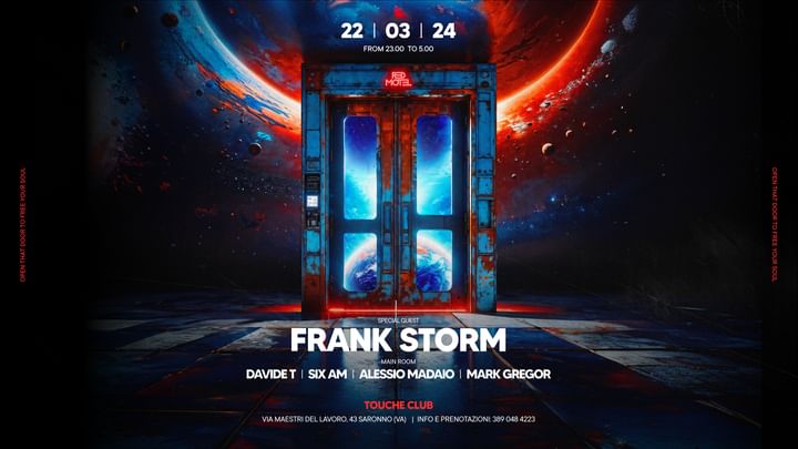 Cover for event: Red Motel presents: Frank Storm & Many More ◉ Friday 22 March  @Touché Club