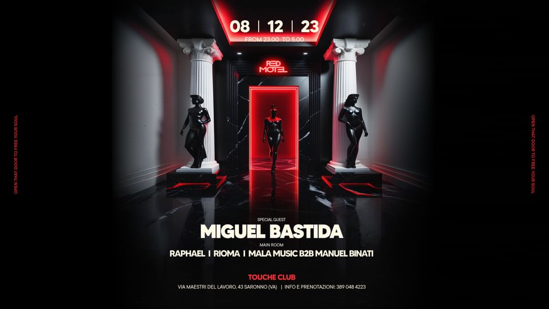 Red Motel presents: Miguel Bastida & Many More  - Friday 8 December  @Touché Club event cover