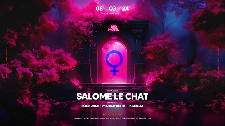 Cover for event: Red Motel presents: SALOME LE CHAT & Many more  - Friday 08 March  @Touché Club