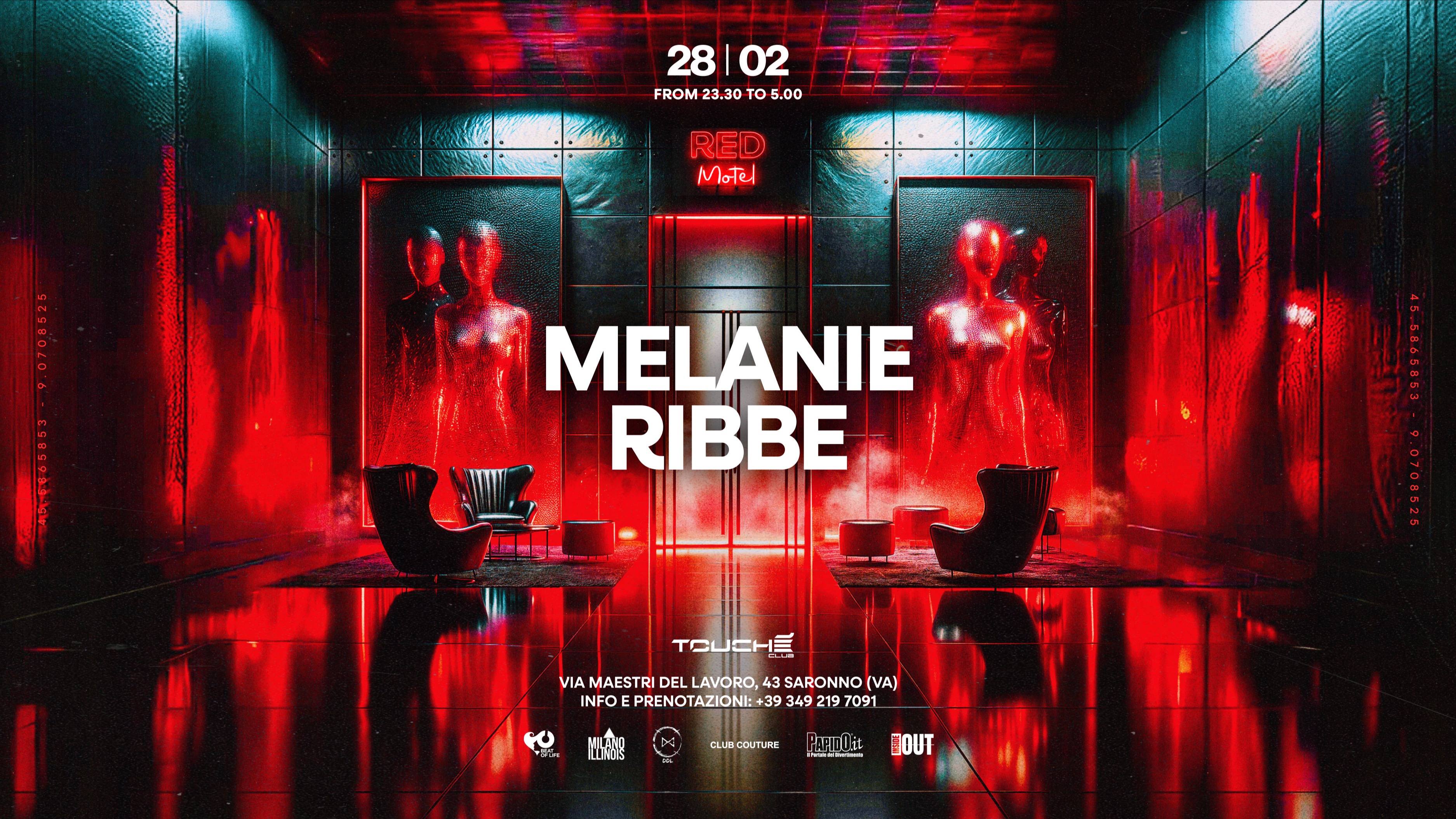 Red Motel w/Melanie Ribbe ◉ Friday 28th February @Touché Club