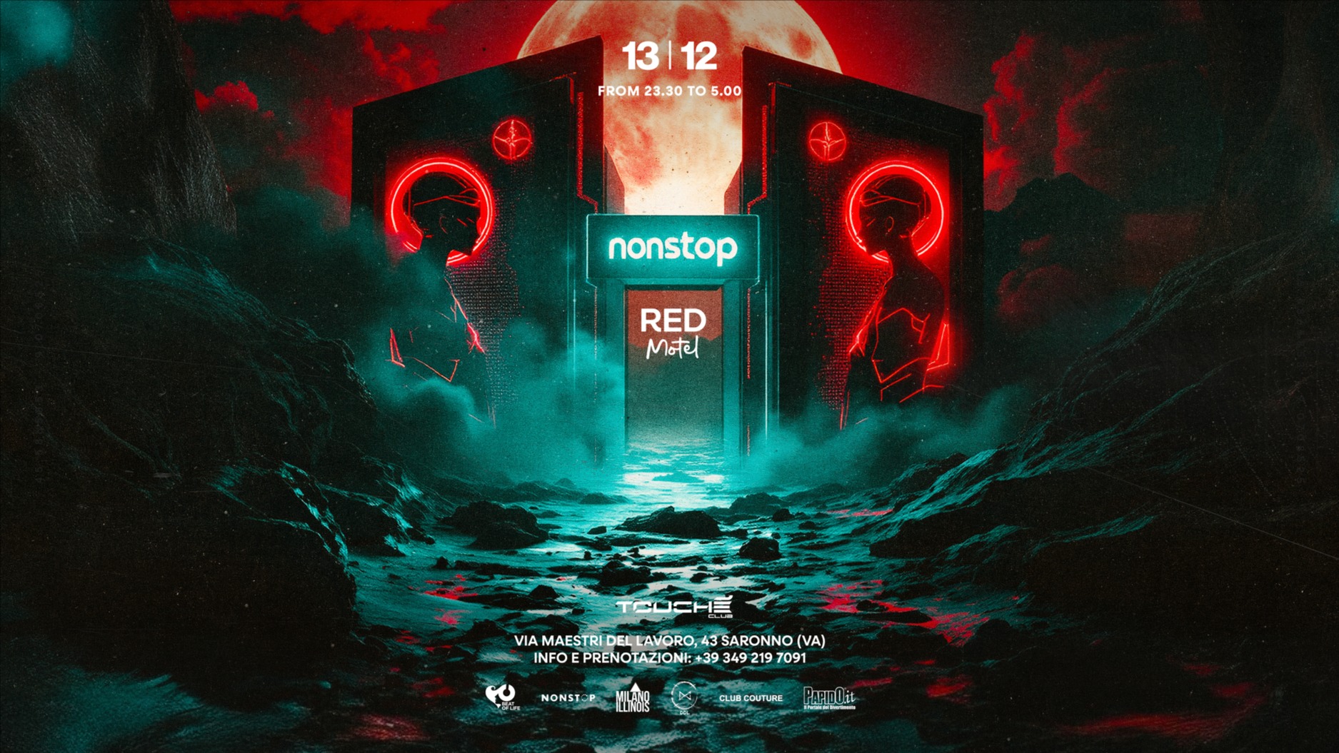 Red Motel w/ Nonstop ◉ Friday 13th December @Touché Club image