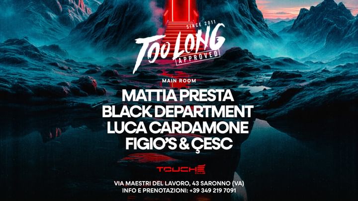 Cover for event: Red Motel w/ Too Long ◉ Friday 17th January @Touché Club