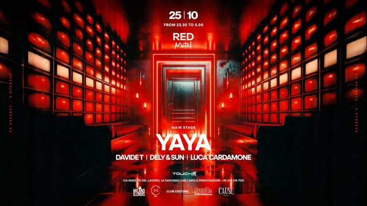 Cover for event: Red Motel w/ YAYA  ◉ Friday 25th October @Touché Club