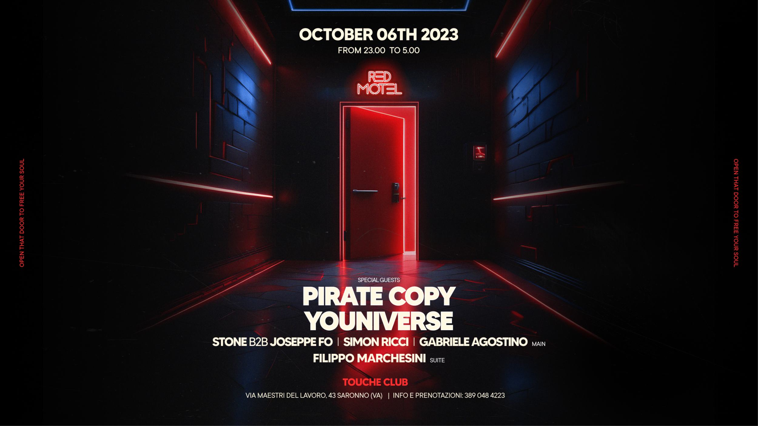 Red Motel with PIRATE COPY & YOUNIVERSE - Friday 6 October 2023