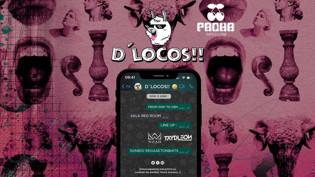 Cartel del evento RED ROOM | D’LOCOS!! at Pacha Barcelona