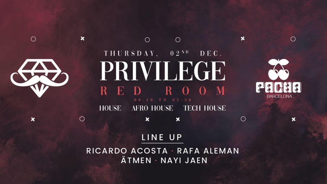RED ROOM | PRIVILEGE EVENTS at Pacha Barcelona event cover