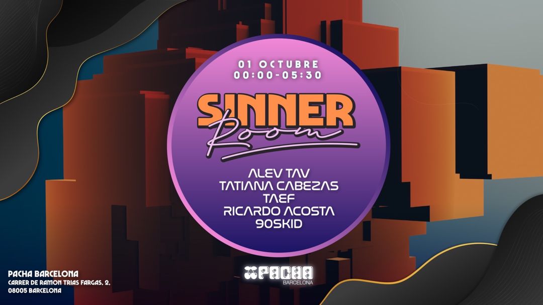 Cartel del evento RED ROOM | Sinner Room at Pacha Barcelona