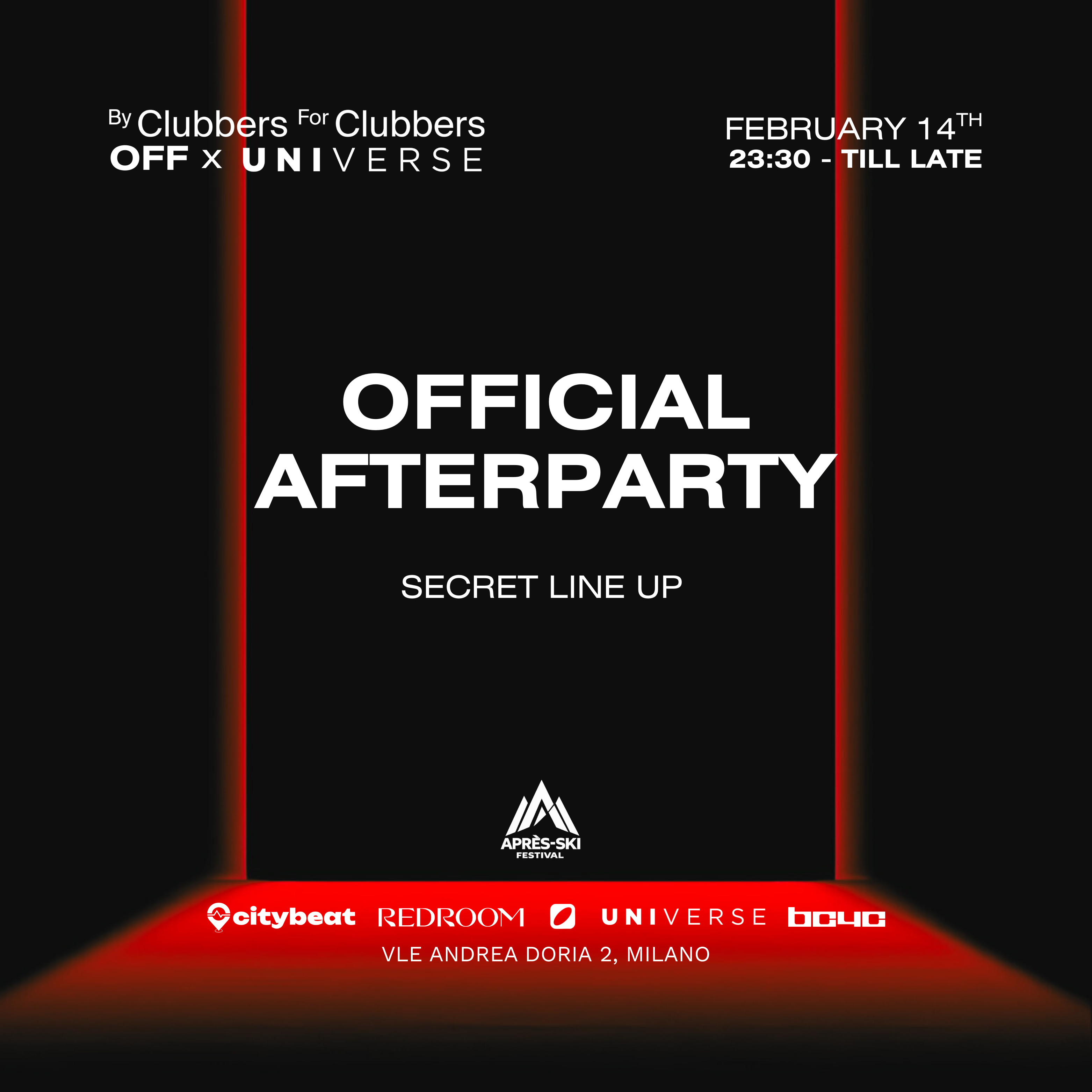 REDROOM presents  UNIVERSE × OFF × BC4C – Official Afterparty Après-ski Festival image