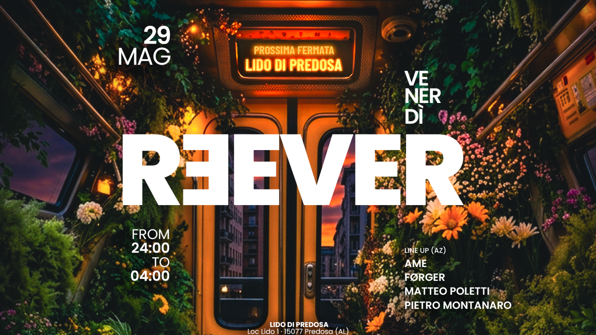 REEVER INAUGURAZIONE ESTIVA 29/05/2026 _ LIDO DI PREDOSA image