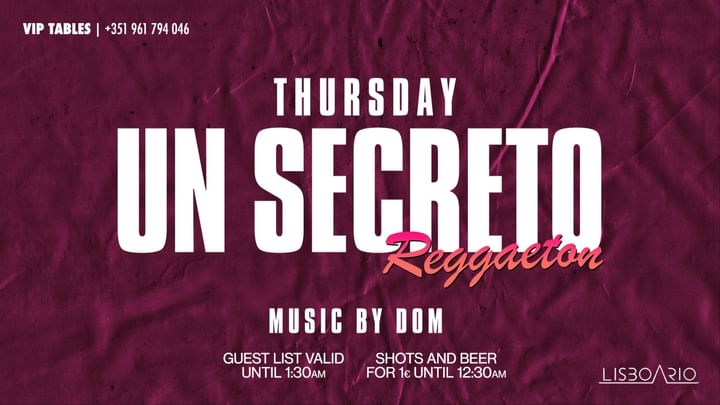 Cover for event: Reggaeton - FREE (men & women) until 1:30am | Shots & Beer 1€ until 00h30