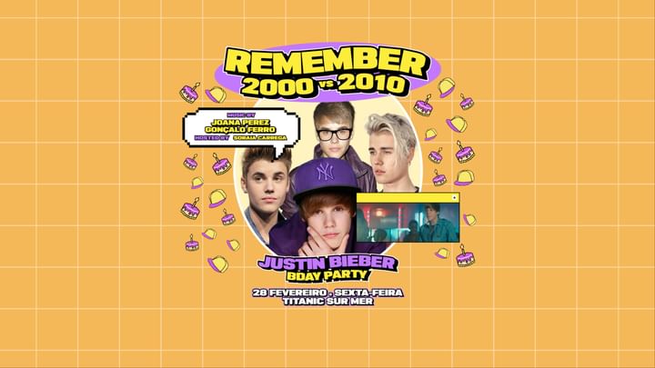 Cover for event: Remember The 2000's vs 2010's - Justin Bieber Bday Party