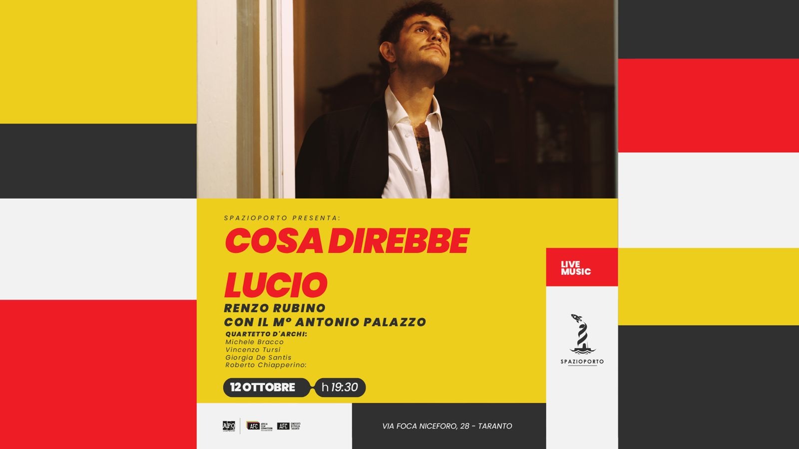 Renzo Rubino in “Cosa direbbe Lucio” 