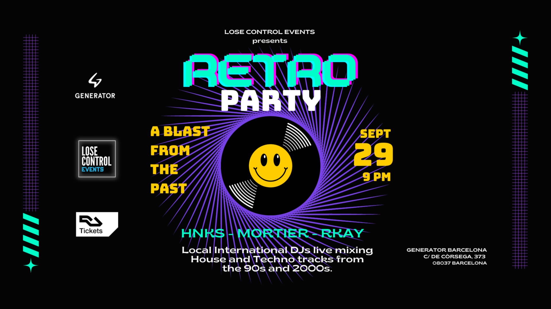 [FREE] Retro House & Techno Party - '90s & '00s by 'Lose Control' image