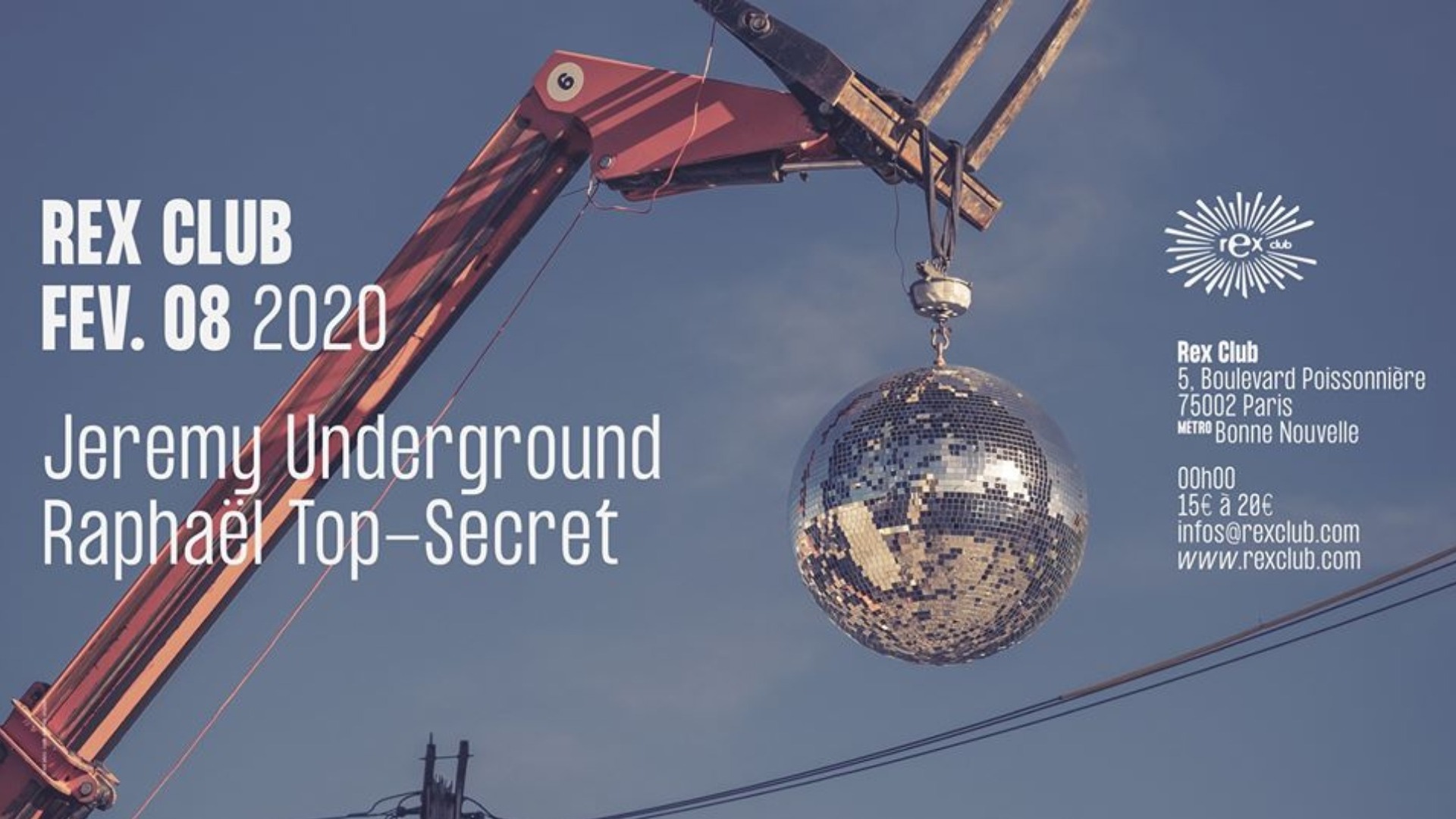 Rex Club Présente: Jeremy Underground & Raphaël Top-Secret image