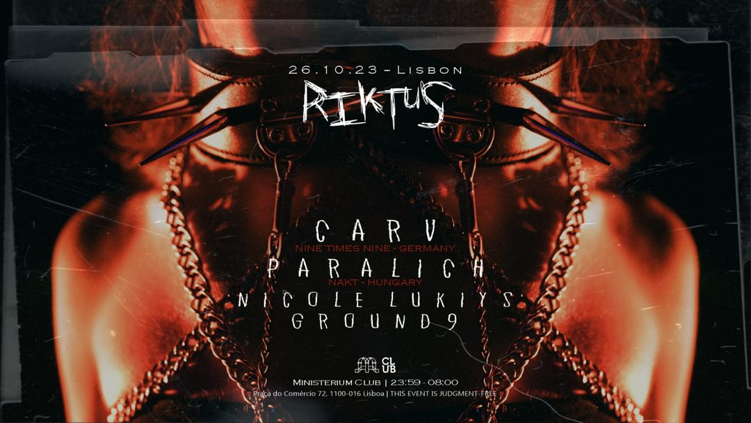 Riktus ΑΠΟΚΡΙΕΣ [Halloween] with PARALICH, RZVX, Madson Carpenter, Nicole Lukiys and Ground9-Eventplakat