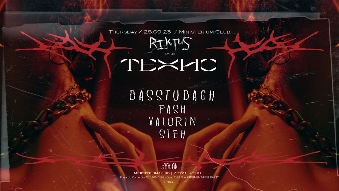 Riktus invites TEXHO (Label Night) with DASSTUDACH, Pash, Valorin and Steh-Eventplakat