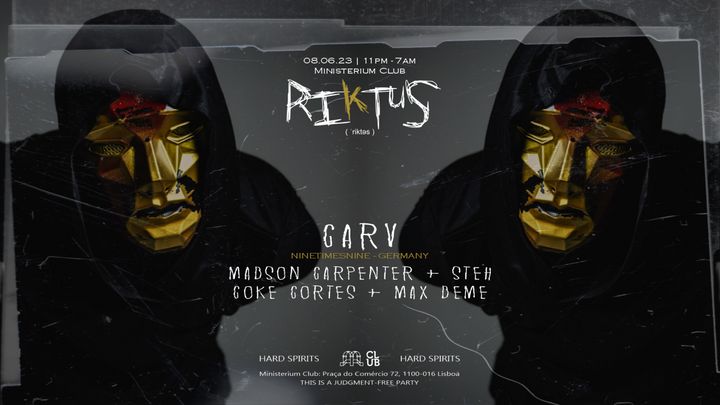 Cover for event: Riktus with CARV | 1st time in Portugal