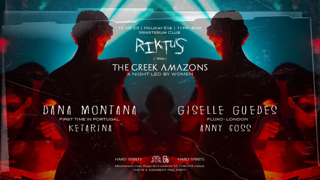 Copertina evento The Greek Amazons by Riktus : with Dana Montana, Giselle Guedes, Ketarina and Anny Coss