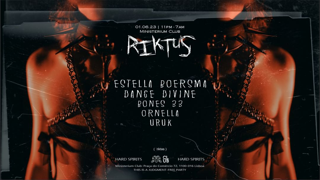 Cartell de l'esdeveniment Riktus with Estella Boersma - 1st Time in Portugal