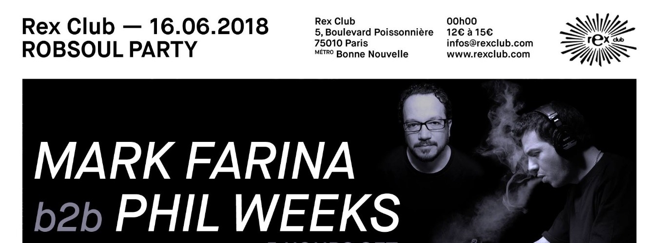 Robsoul Night: Mark Farina b2b Phil Weeks 5 HOURS SET image