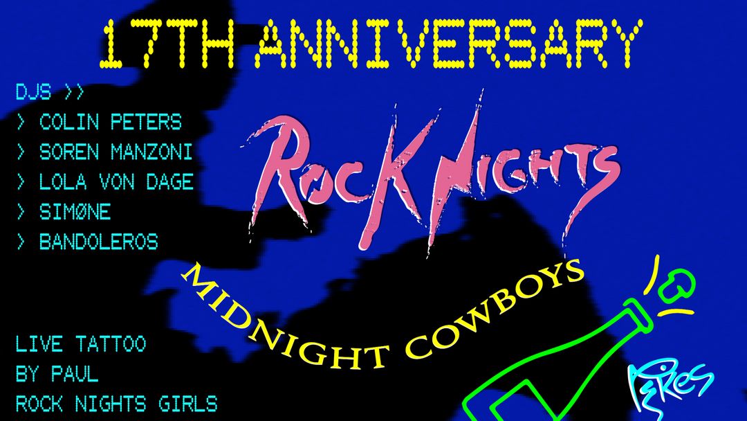 Cartel del evento Rock Nights 17th ANNIVERSARY at Pikes Ibiza