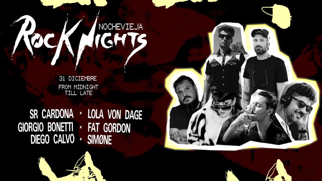 Cartel del evento Rock Nights Nochevieja en NUI ibiza