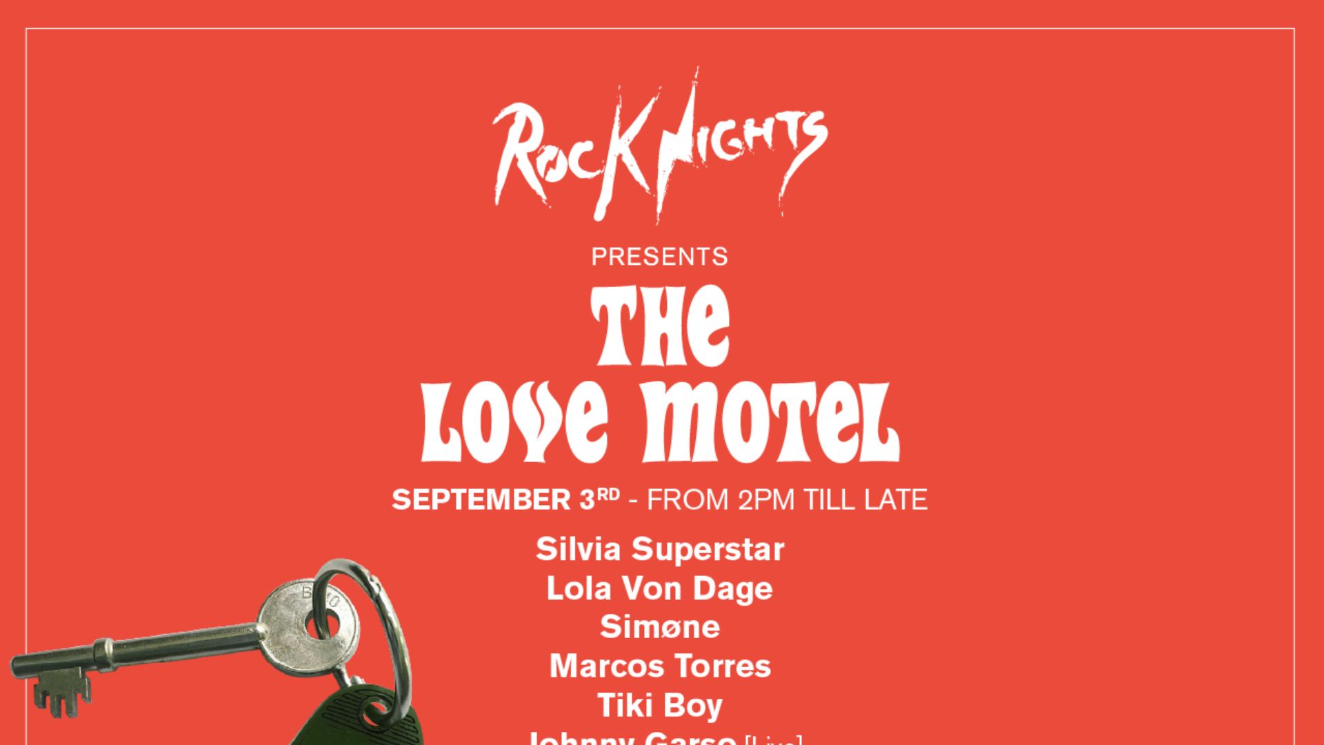 3rd September Rock Nights presents The Love Motel
