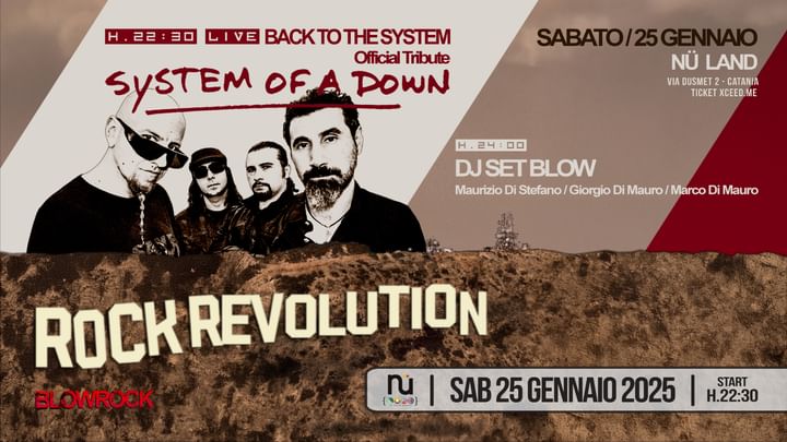 Cover for event: Rock Revolution 2025 – Back To The System / System Of A Down Tribute