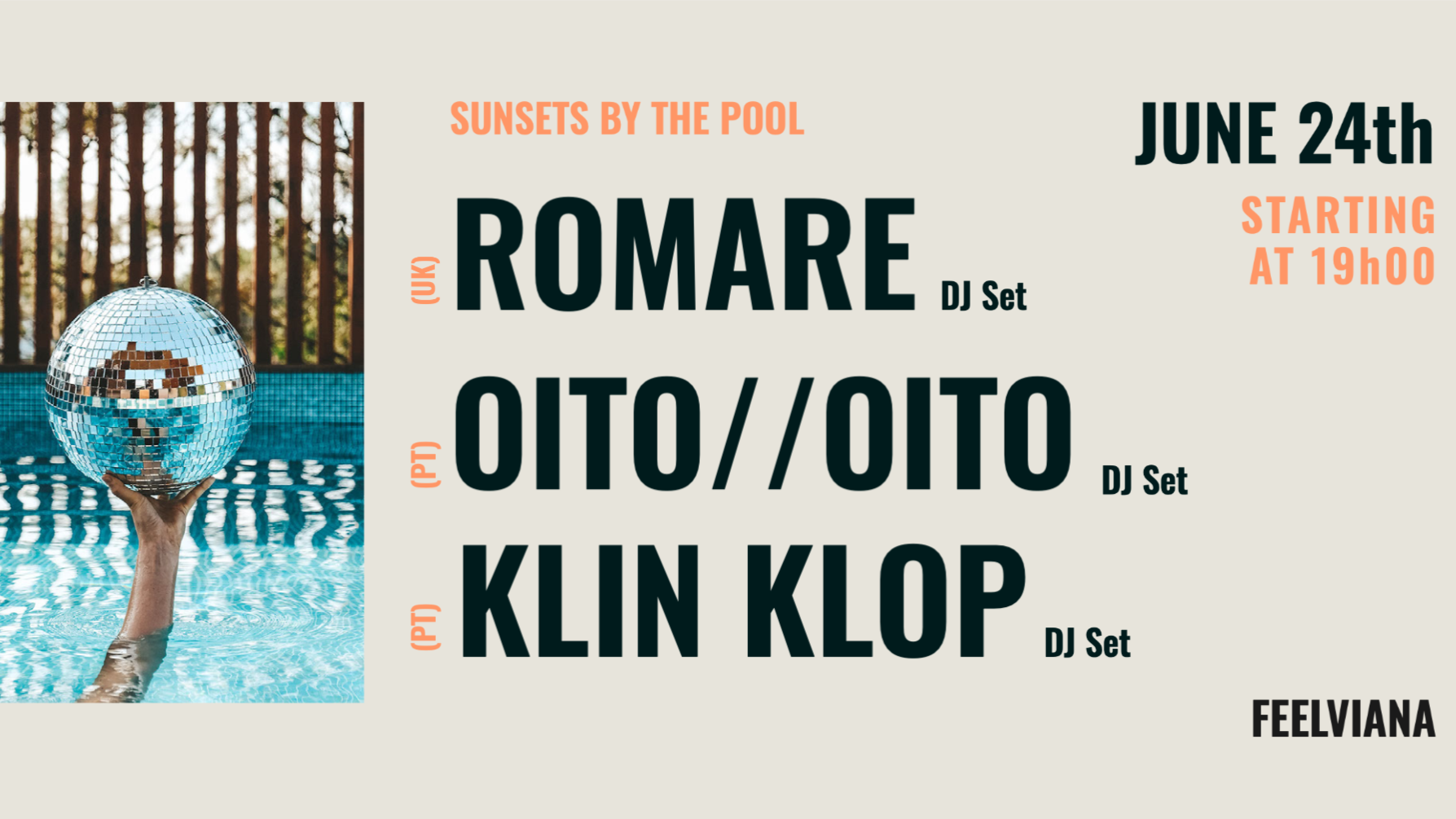 Romare (DJ Set) + Oito//Oito (DJ Set) + Klin Klop (DJ Set) | Sunsets by the Pool image